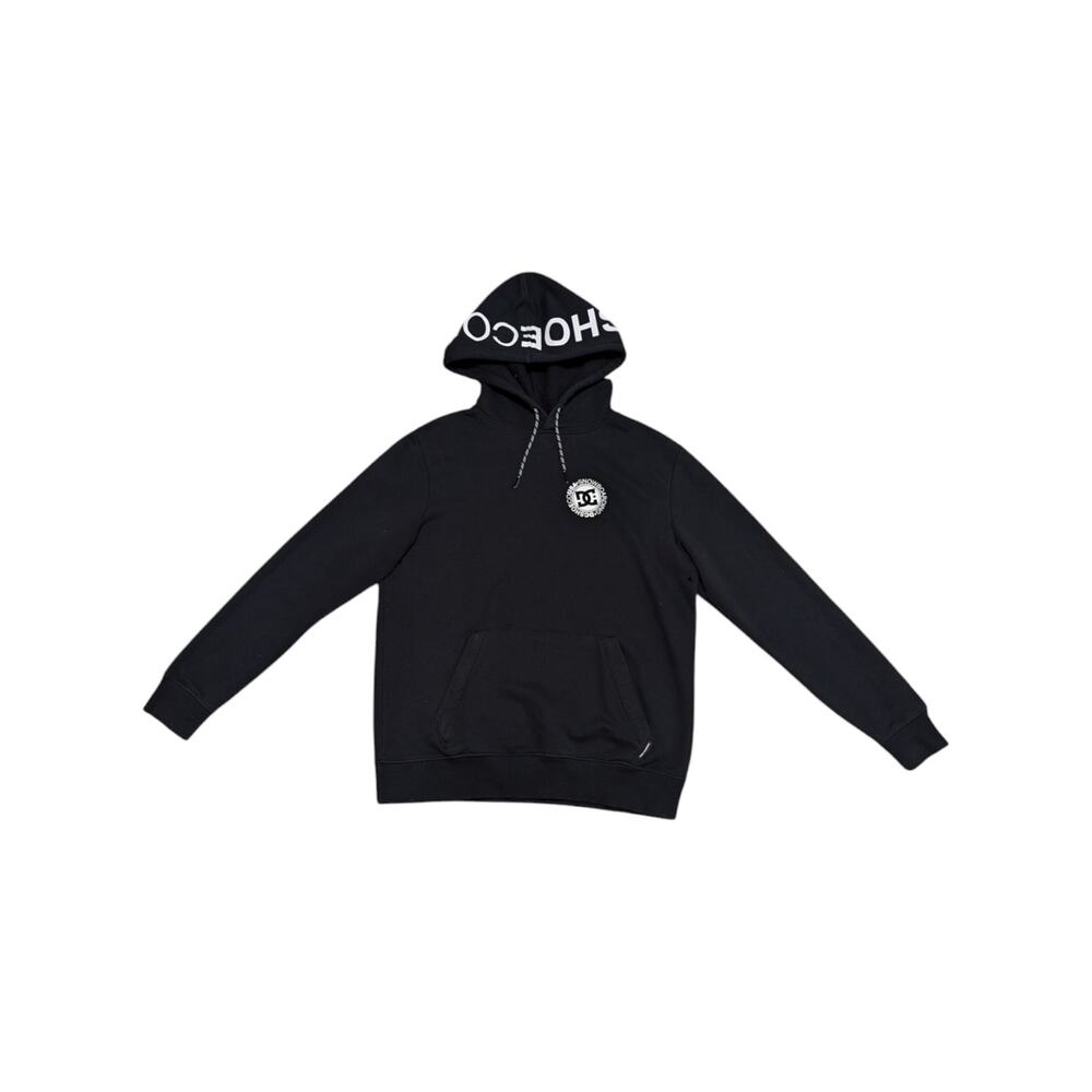 DC Shoe Co USA Snowboarding Fleece Hoodie Black Pullover Womens X-Small Skater